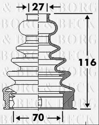 BORG & BECK bcb6113 -  Манжета, карданный вал